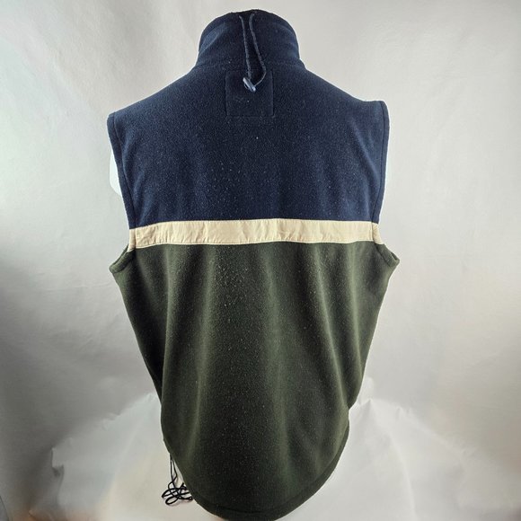 Vintage Abercrombie Fitch Vest Mens XL Blue Green Fleece Zip 90s Y2K Outdoors - Picture 10 of 11